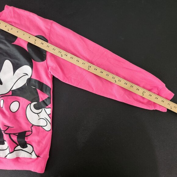 Disney Minnie Mouse Pullover Sweatshirt Pink Juniors Size Medium 7-9 Soft EUC - Picture 13 of 13